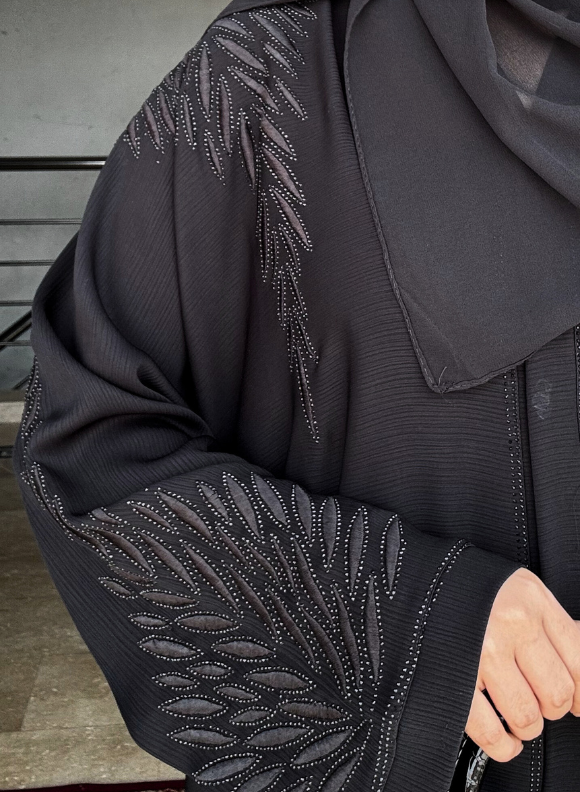 Nazneen Noir Abaya - Royal Black Nazneen Noir Abaya - Royal Black - Image 3