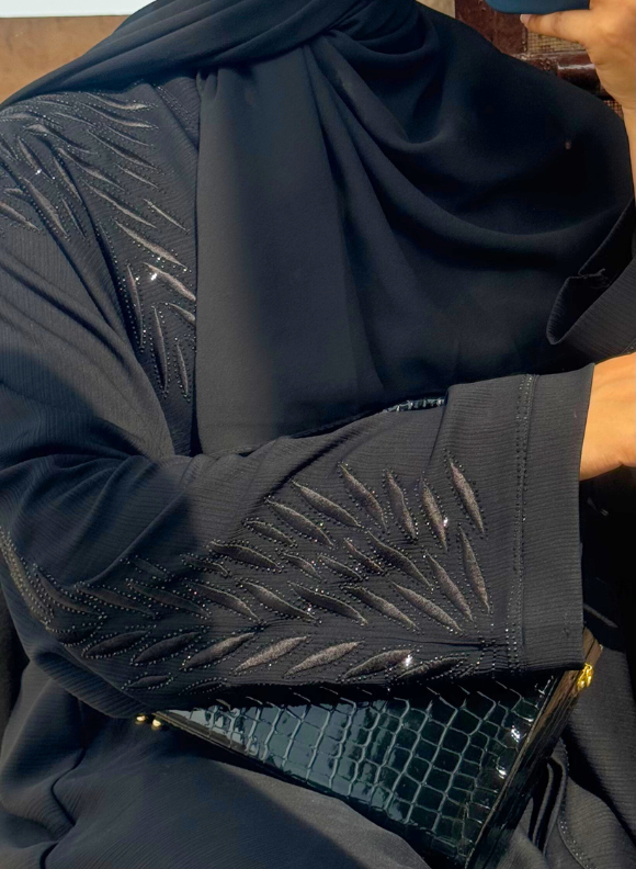 Nazneen Noir Abaya - Royal Black Nazneen Noir Abaya - Royal Black - Image 4