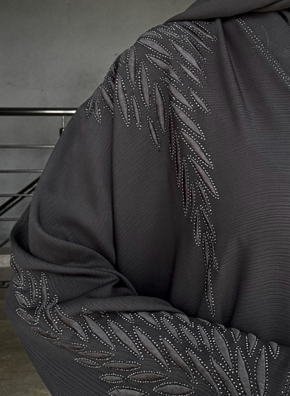 Nazneen Noir Abaya - Royal Black Nazneen Noir Abaya - Royal Black - Image 6