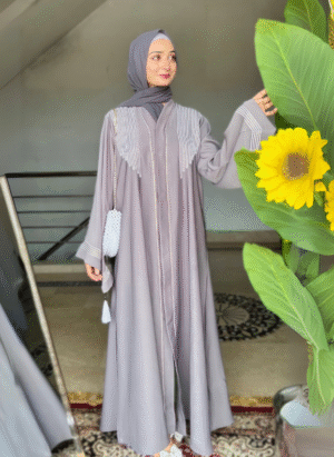 Cart Almas Abaya - Moss Grey