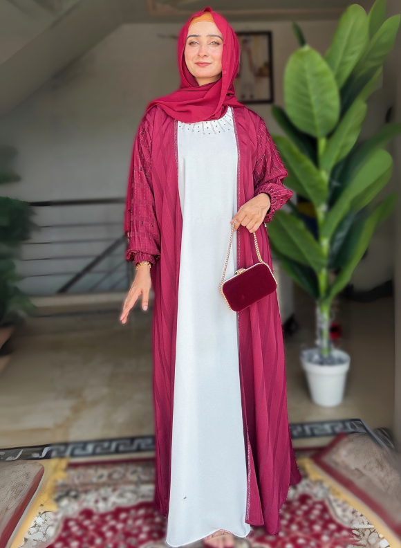 Rosewood Abaya - Maroon Rosewood Abaya - Maroon