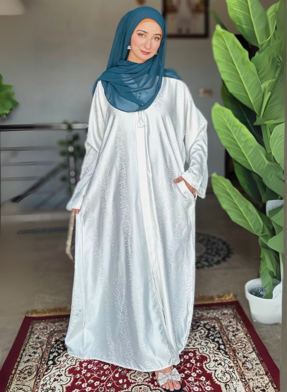 Purity Abaya - White Purity Abaya - White - Image 3